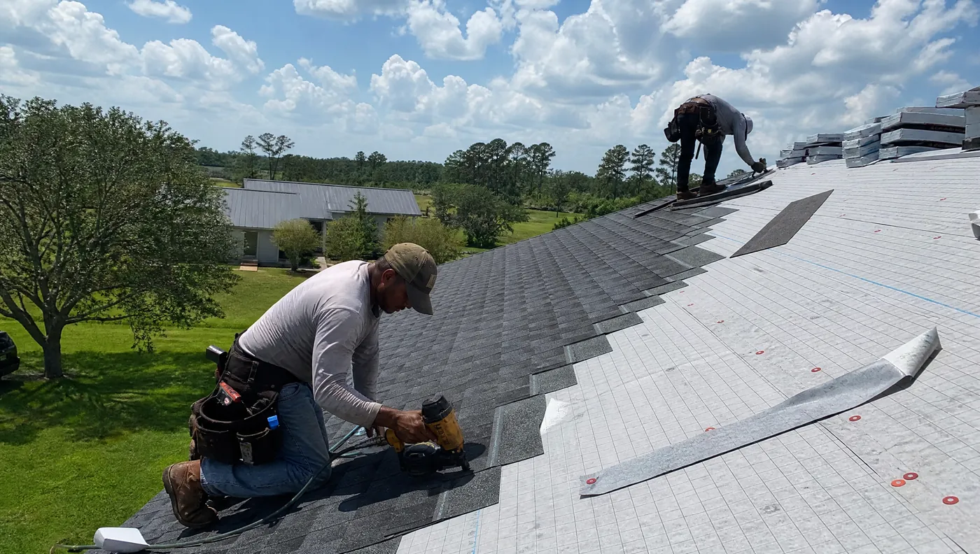 GAF Timberline HDZ architectural shingles installed on a Rosharon TX home