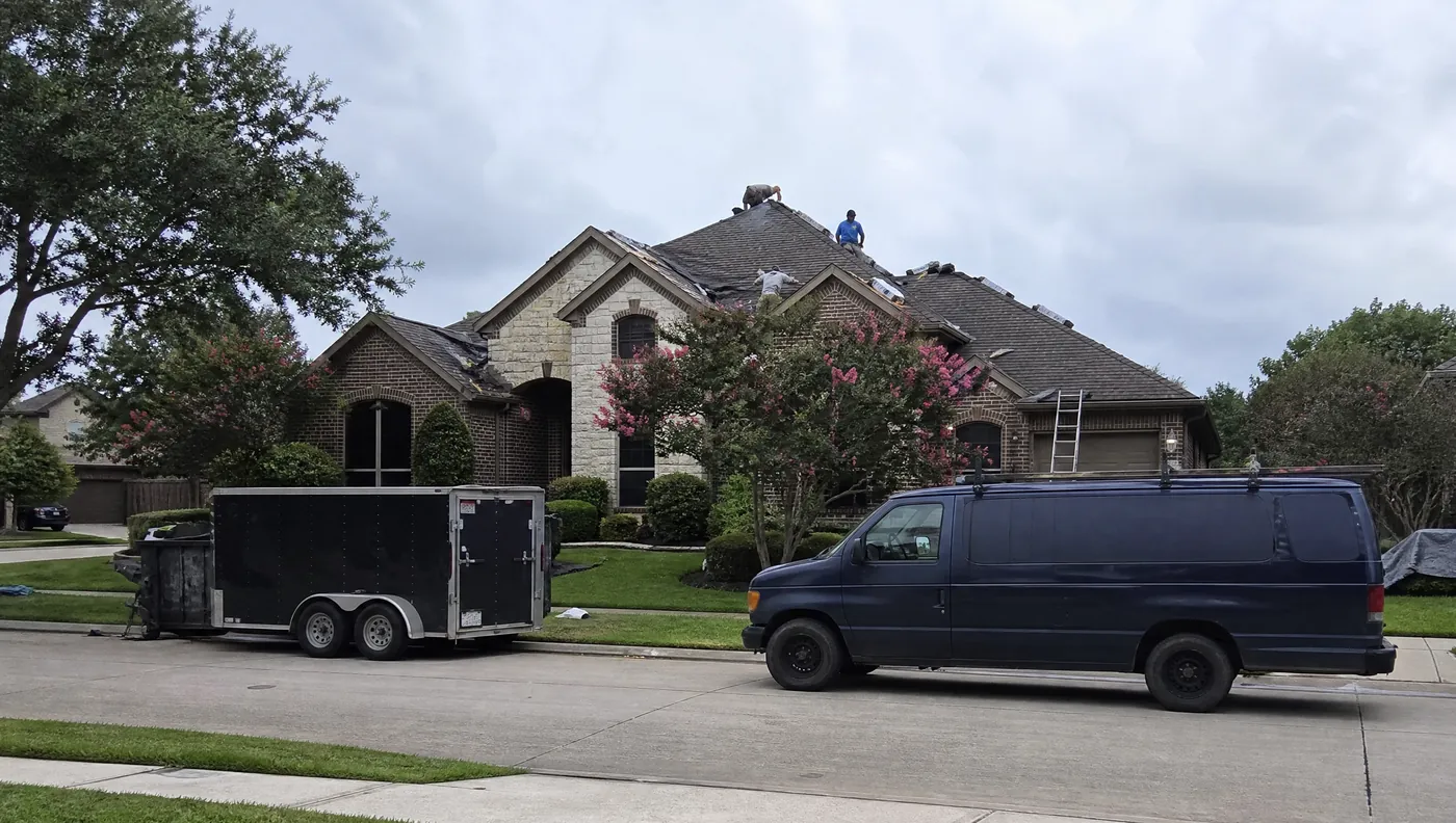 Roof replacement on a home in Shadow Creek Ranch, Pearland Texas